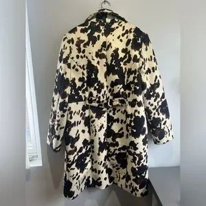 Topshop cow top print coat